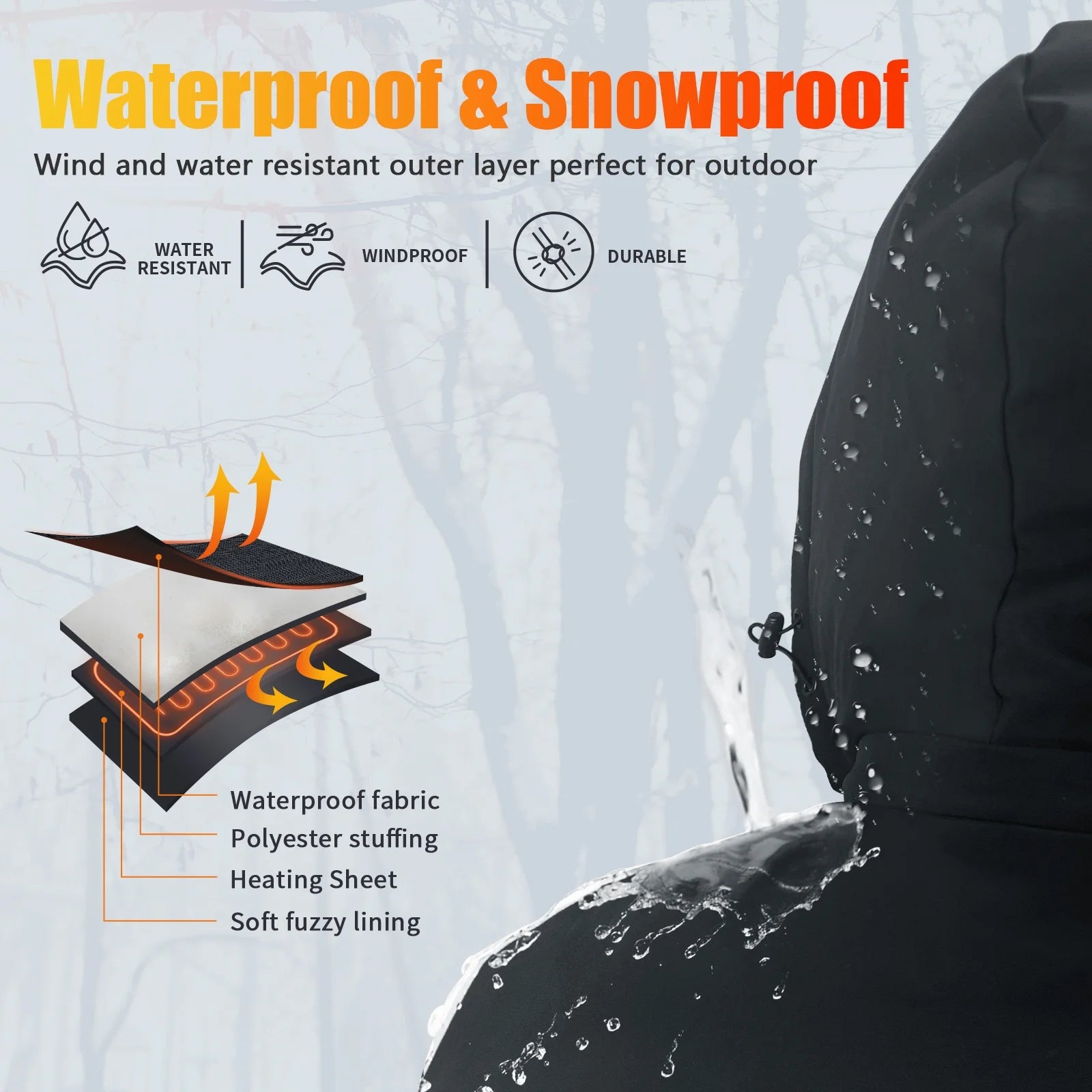 Detachable Hooded Fleece, Heated Vest (Men'S)