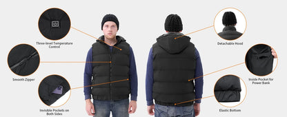Detachable Hooded Fleece, Heated Vest (Men'S)