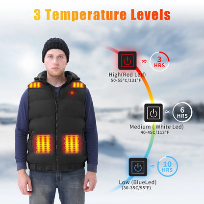 Detachable Hooded Fleece, Heated Vest (Men'S)
